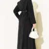 Skirt Set with Scarf and Belt Black - Image 3