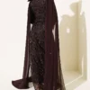 Dress with Sequin and Rose Accessory Brown - Afbeelding 3