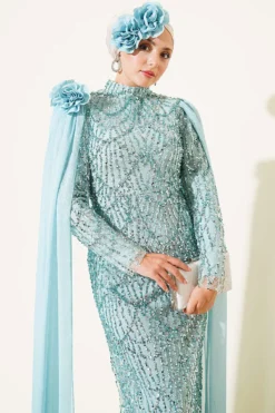 منظر بديل لـ Dress with Sequin and Rose Accessory Mint
