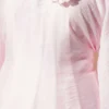 Rose Brooch Detailed Waist-Tie Tunic Pink - Image 4