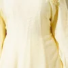 Rose Brooch Detailed Waist-Tie Tunic Yellow - Image 4