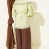 Lace Detail Ankle-Banded Shirt Hazel - Image 3