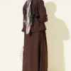 Belted Two-Piece Set with Gathered Bust Brown - Image 3