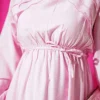 Ruffle Detail Belted Dress Pink – Bild 4