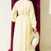 Ruffle Detail Belted Dress Yellow - Imagen 3