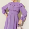 Ruffled Breast Tie Dress Lilac – Bild 2