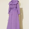 Ruffled Breast Tie Dress Lilac – Bild 3