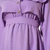 Ruffled Breast Tie Dress Lilac – Bild 4