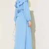 Ruffled Breast Tie Dress Blue - Image 3