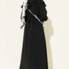 Ruffled Breast Tie Dress Black - Imagen 3