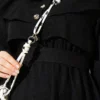 Ruffled Breast Tie Dress Black - Imagen 4