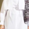 Shirt with Chest Panel and Ties White – Bild 4