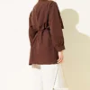 Shirt with Chest Panel and Ties Brown - Afbeelding 3