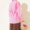 Shirt with Chest Panel and Ties Pink - Afbeelding 3