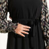 Balloon Sleeve Printed Chiffon Dress Purple - Afbeelding 4