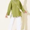 Wide Sleeve Slit Detail Tunic Hazel – Image 2