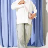 Wide Sleeve Slit Detail Tunic White - Image 2