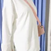 Wide Sleeve Slit Detail Tunic White - Image 4