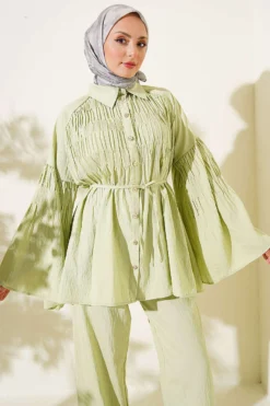 Alternative view of Wide Sleeve Drawstring Two-Piece Set