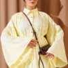 Wide Sleeve Drawstring Two-Piece Set Yellow - immagine 2