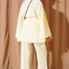 Wide Sleeve Drawstring Two-Piece Set Yellow - immagine 3
