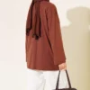 Wide Sleeve Basic Tunic Brown – Image 3