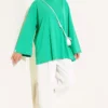 Wide Sleeve Basic Tunic Green - Image 2