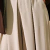 Wide Pleated Pocket Skirt Pants Beige – Bild 4