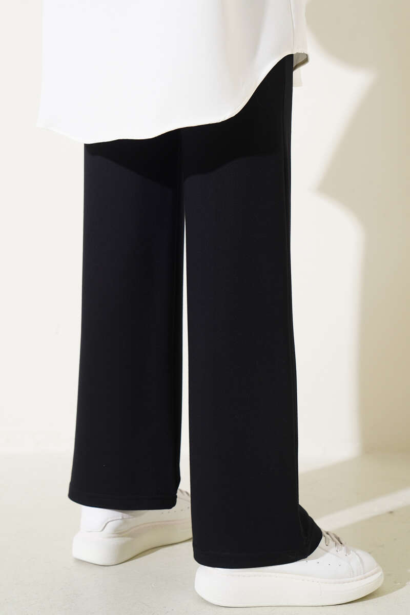 Wide Waistband Elasticated Trousers Black - immagine 3