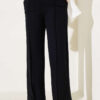 Wide Waistband Elasticated Trousers Black - immagine 2