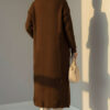 Oversized Pocket Long Knit Cardigan Brown - Image 3
