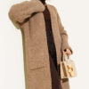 Oversized Pocket Long Knit Cardigan Mink - Image 2