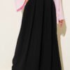 Wide Pleated Pocket Skirt Pants Black