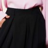 Wide Pleated Pocket Skirt Pants Black – Image 4
