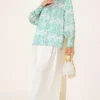 Geometric Ethnic Patterned Shirt Green - Imagen 2