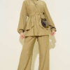 Belted Gold Buckle Tied Lounge Set Hazel - Imagen 5