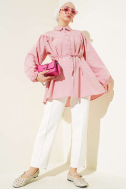 Alternative view of Gathered Chest Shirt Powder Pink