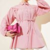 Gathered Chest Shirt Powder Pink