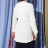 Side-Tied Tunic with Gold Accents Ecru – Image 3