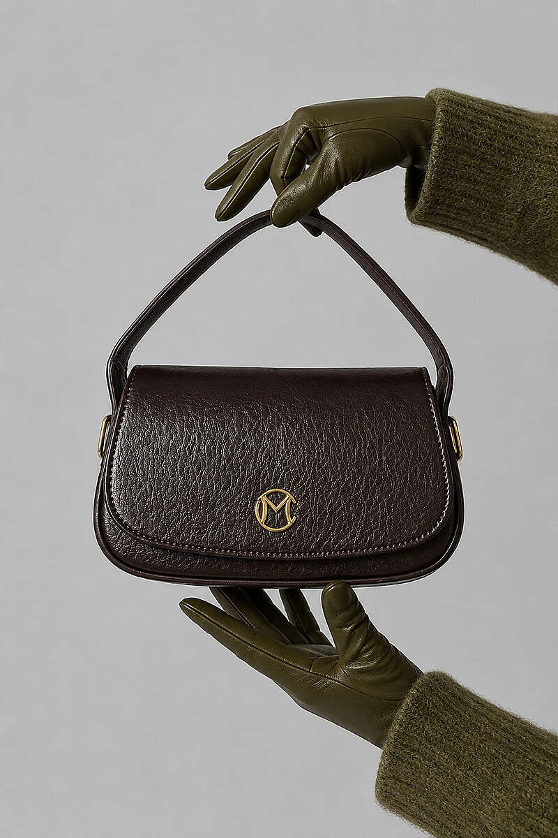 Women's Handbag with Gold Emblem Gold - Image 2