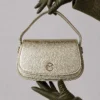 Women's Handbag with Gold Emblem Gold