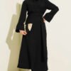 Ruffled Lace Vest Two-Piece Set Black - Imagen 6