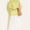 Jacquard Satin Shirt Gold – Image 2