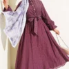 Buttoned Front Tied Skirt Set Gold