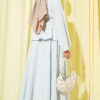 Two-Piece Set with Belted Hem Edge and Gold Buttons in Linen Mint - الصورة 3
