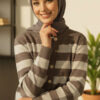 Buttoned Knit Short Cardigan Smoke