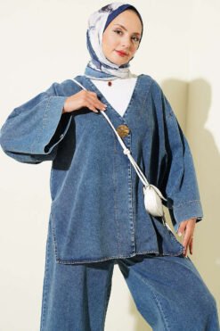 Alternative view of Two-Piece Set Denim Blue