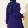 Cape Tunic with Gold Buckle Navy Blue - Imagen 3
