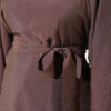 Rose Brooch Self-Belted Tunic Dark Brown - immagine 4