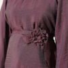 Rose Brooch Self-Belted Tunic Plum - Imagen 4